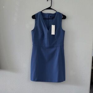 French Connection Blue V-Neck Mini Dress